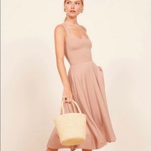 Reformation Rue Dress Blush